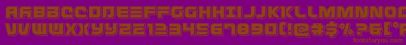 Defconzeropunch Font – Brown Fonts on Purple Background