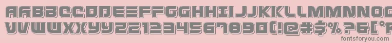 Defconzeropunch Font – Gray Fonts on Pink Background