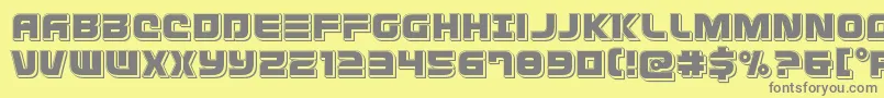 Defconzeropunch Font – Gray Fonts on Yellow Background