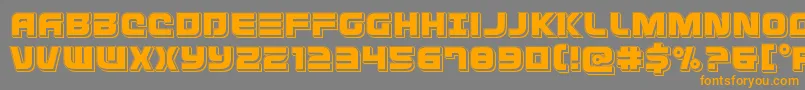 Defconzeropunch Font – Orange Fonts on Gray Background