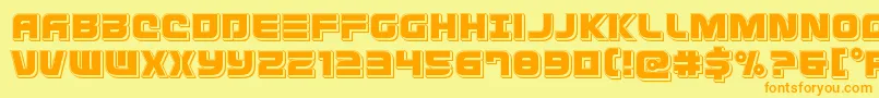 Defconzeropunch Font – Orange Fonts on Yellow Background