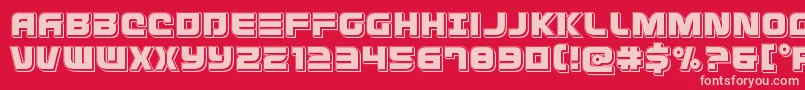 Defconzeropunch Font – Pink Fonts on Red Background