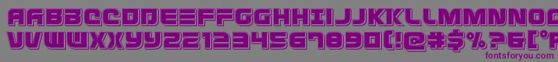 Defconzeropunch Font – Purple Fonts on Gray Background