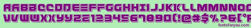 Defconzeropunch Font – Purple Fonts on Green Background