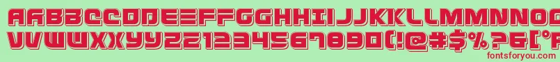 Defconzeropunch Font – Red Fonts on Green Background