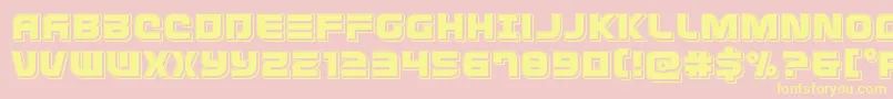 Defconzeropunch Font – Yellow Fonts on Pink Background