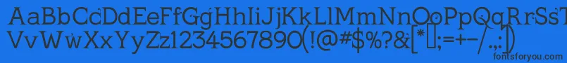 KingthingsSerifiqueLight Font – Black Fonts on Blue Background