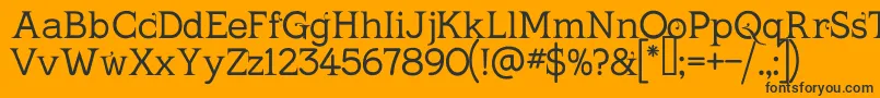 KingthingsSerifiqueLight Font – Black Fonts on Orange Background