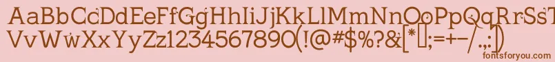 KingthingsSerifiqueLight Font – Brown Fonts on Pink Background