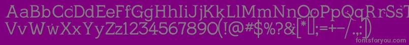 KingthingsSerifiqueLight Font – Gray Fonts on Purple Background