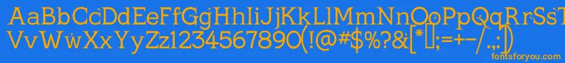 KingthingsSerifiqueLight Font – Orange Fonts on Blue Background
