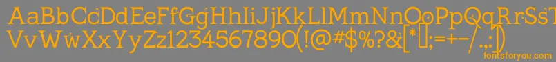 KingthingsSerifiqueLight Font – Orange Fonts on Gray Background