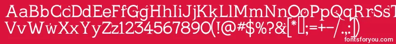 KingthingsSerifiqueLight Font – White Fonts on Red Background