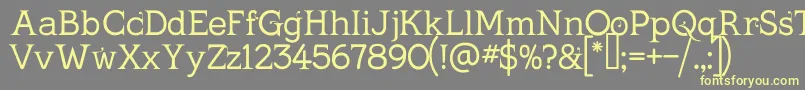 KingthingsSerifiqueLight Font – Yellow Fonts on Gray Background