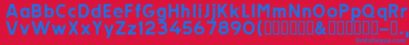 フォントTrats – 赤い背景に青い文字