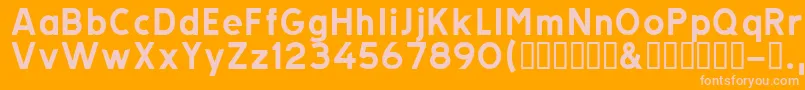 Trats Font – Pink Fonts on Orange Background