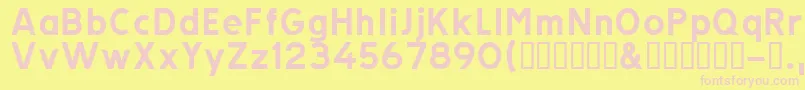 Trats Font – Pink Fonts on Yellow Background