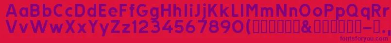 Trats Font – Purple Fonts on Red Background