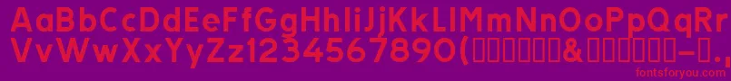 フォントTrats – 紫の背景に赤い文字