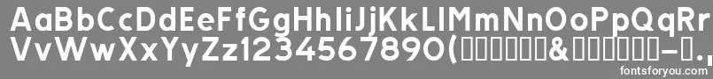 フォントTrats – 灰色の背景に白い文字