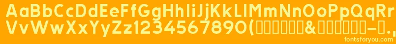 Trats Font – Yellow Fonts on Orange Background