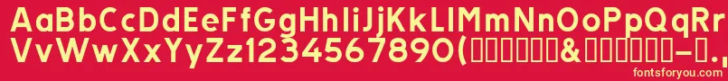 Trats Font – Yellow Fonts on Red Background