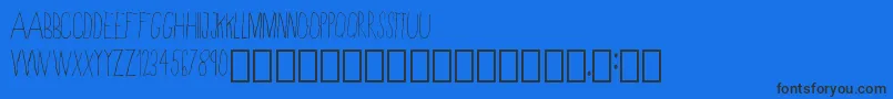 SkinnyRegular Font – Black Fonts on Blue Background