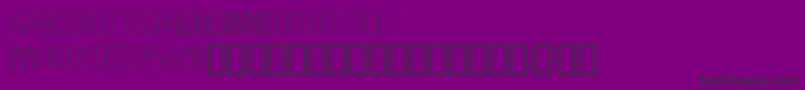 SkinnyRegular-fontti – mustat fontit violetilla taustalla