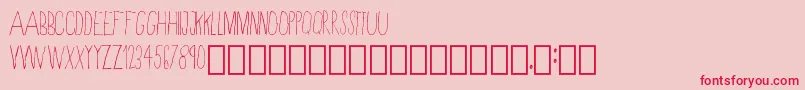 SkinnyRegular-Schriftart – Rote Schriften auf rosa Hintergrund