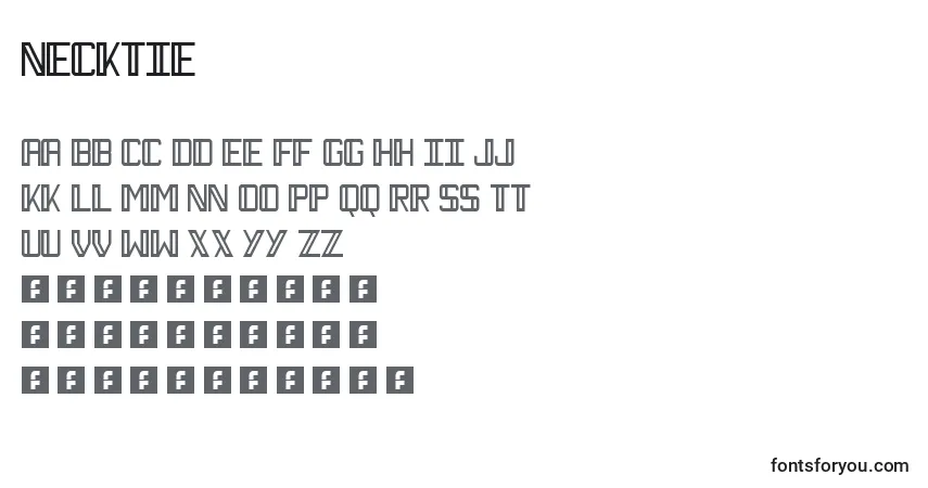 Necktie Font – alphabet, numbers, special characters