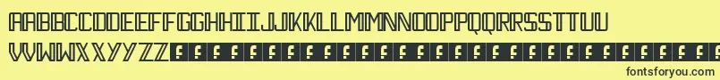 Necktie Font – Black Fonts on Yellow Background