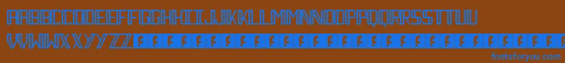 Necktie Font – Blue Fonts on Brown Background