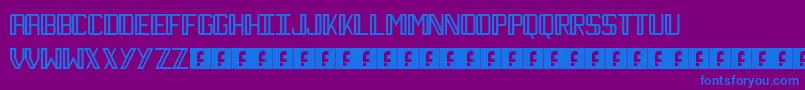 Necktie Font – Blue Fonts on Purple Background
