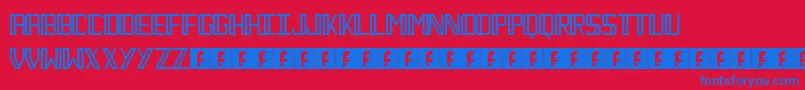 Necktie Font – Blue Fonts on Red Background