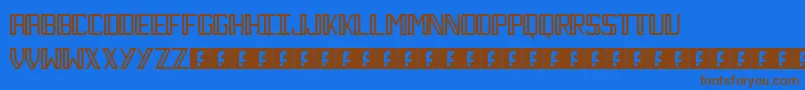 Necktie Font – Brown Fonts on Blue Background