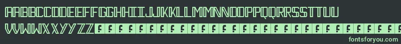 Necktie Font – Green Fonts on Black Background