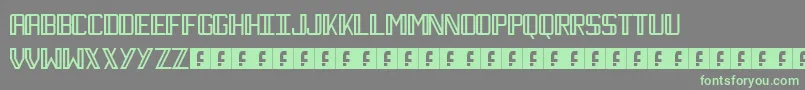 Necktie Font – Green Fonts on Gray Background