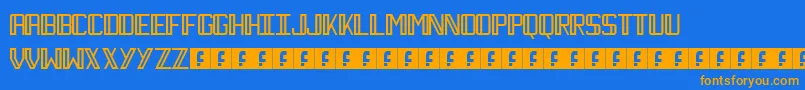 Necktie Font – Orange Fonts on Blue Background