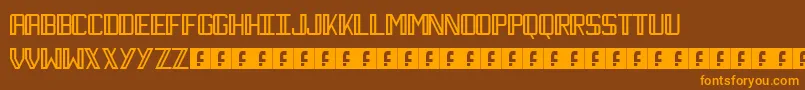 Шрифт Necktie – оранжевые шрифты на коричневом фоне
