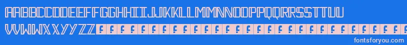 Necktie Font – Pink Fonts on Blue Background