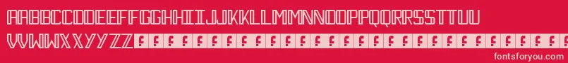 Necktie Font – Pink Fonts on Red Background