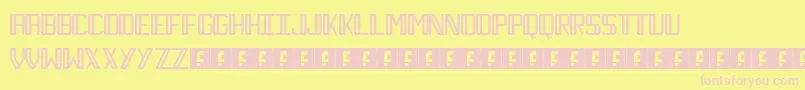 Necktie Font – Pink Fonts on Yellow Background