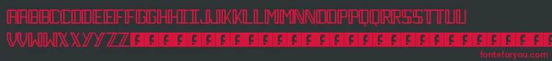 Necktie Font – Red Fonts on Black Background