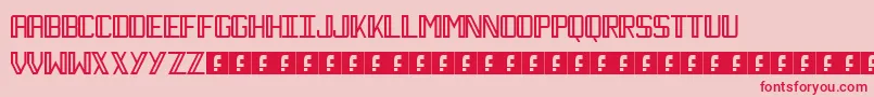 Necktie Font – Red Fonts on Pink Background