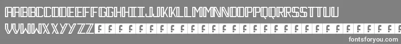 Necktie Font – White Fonts on Gray Background