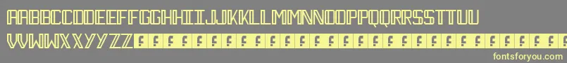 Necktie Font – Yellow Fonts on Gray Background