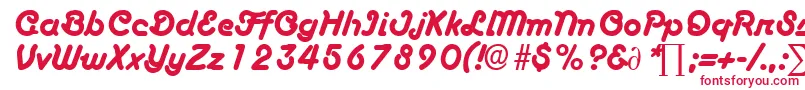 BoascriptDb Font – Red Fonts on White Background