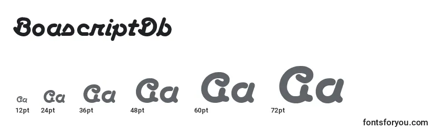 BoascriptDb Font Sizes