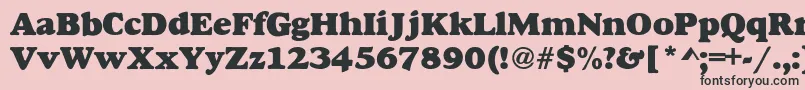 AlfredoHeavy Font – Black Fonts on Pink Background