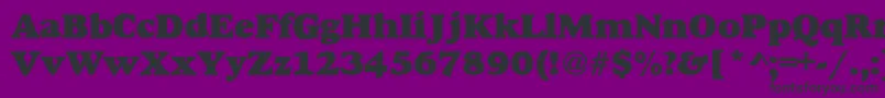 AlfredoHeavy-fontti – mustat fontit violetilla taustalla